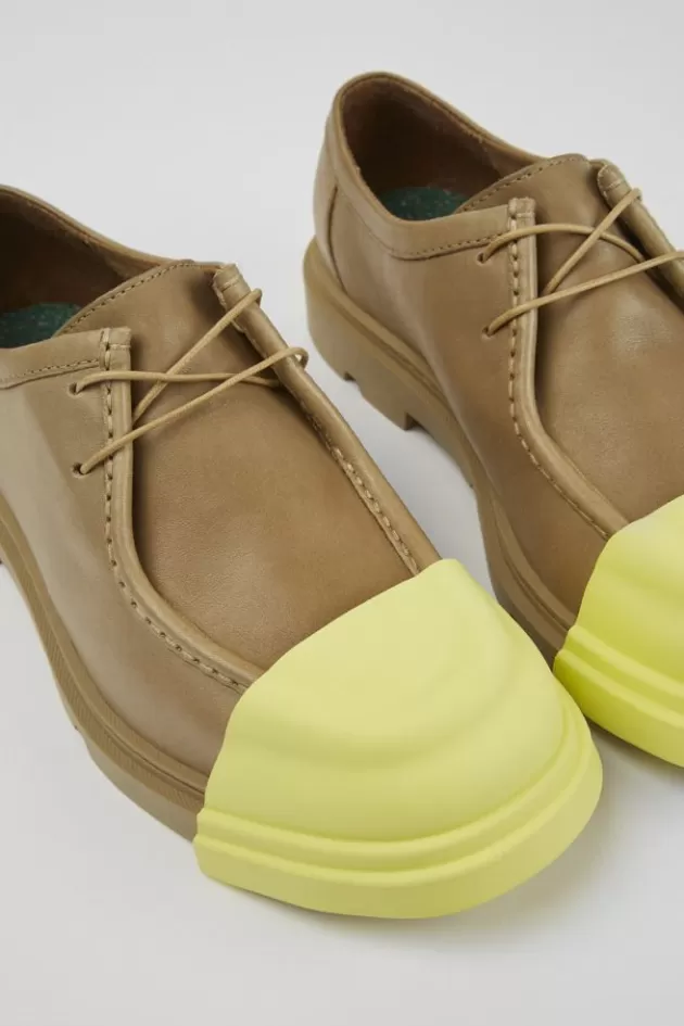 New Camper Beige Leren Damesschoenen