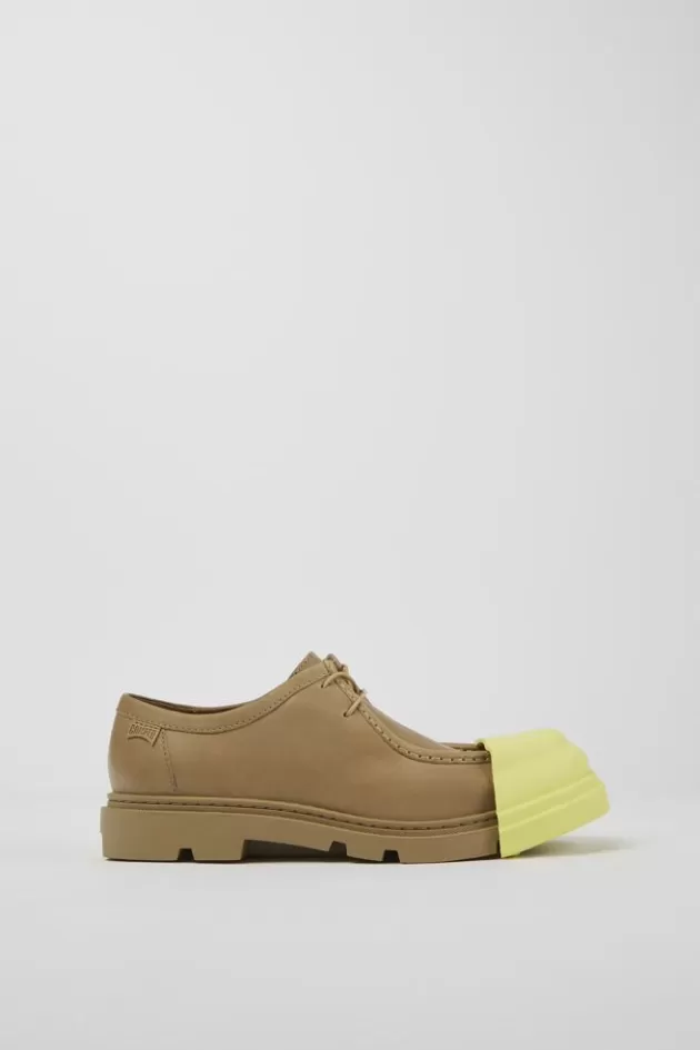 New Camper Beige Leren Damesschoenen