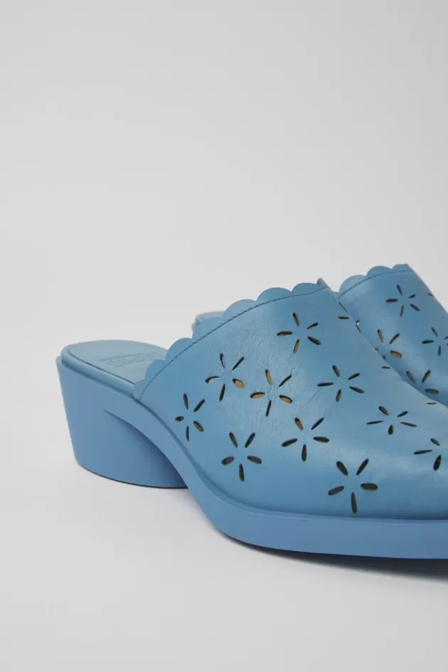Cheap Camper Blauwe Leren Damesklompen