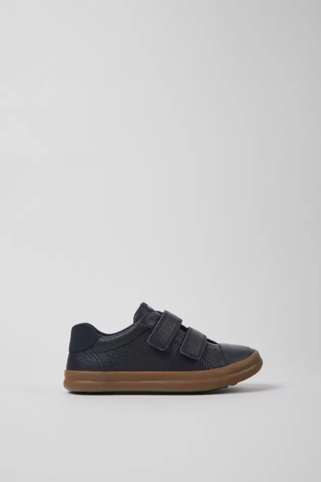 Cheap Camper Blauwe Leren En Nubuck Kindersneakers