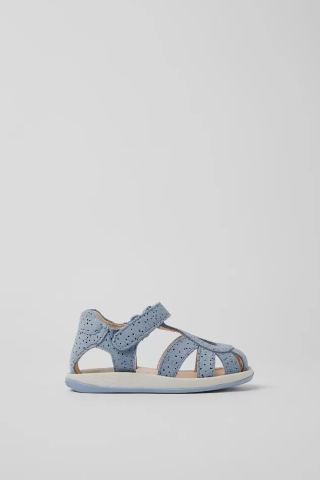 Cheap Camper Blauwe Nubuck Kindersandalen