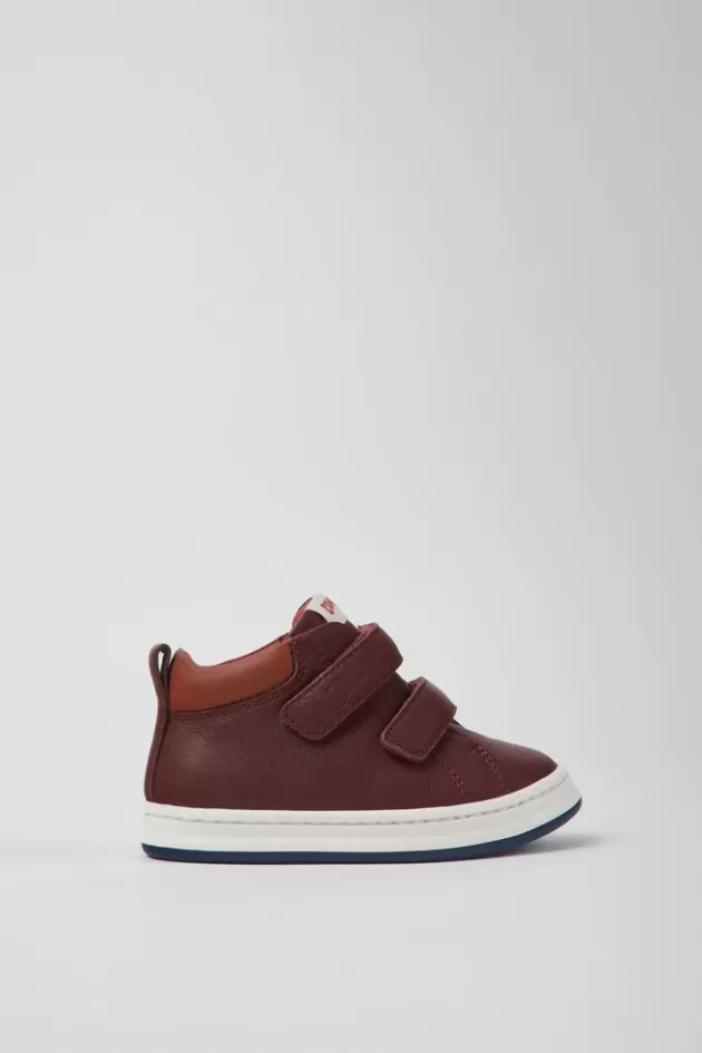 Hot Camper Bordeaux Leren Kindersneakers