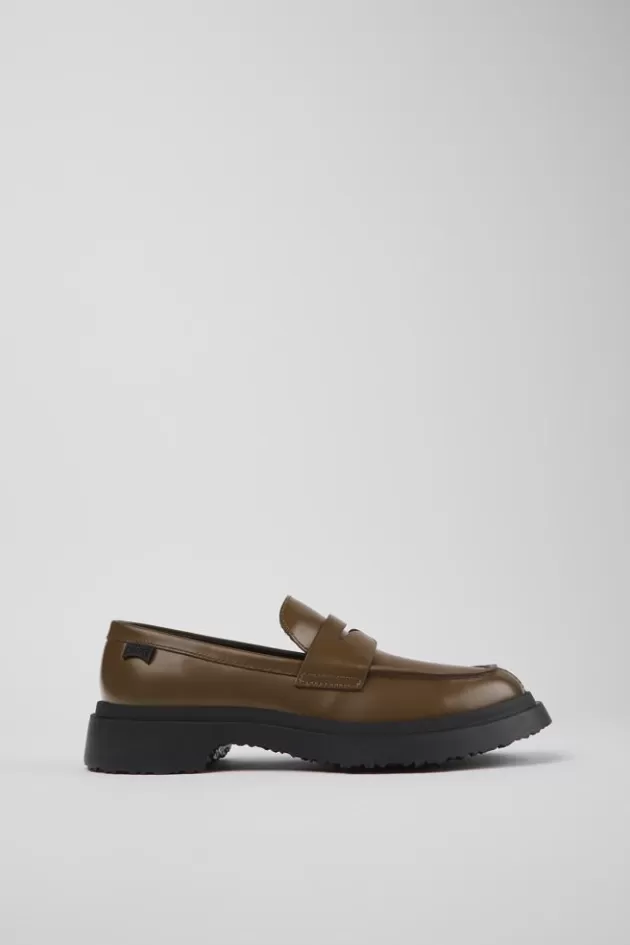 Hot Camper Bruine Leren Damesloafers