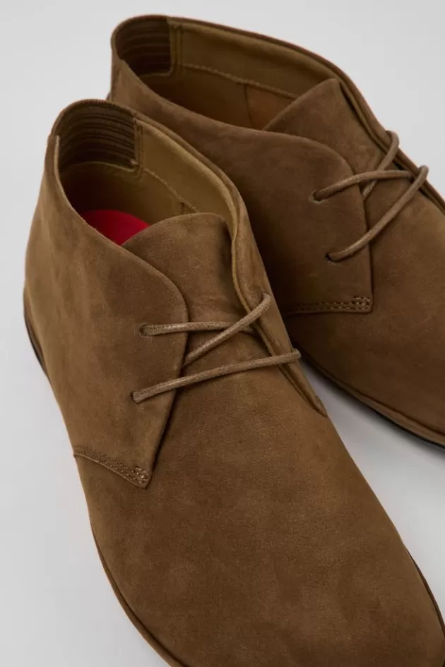 Best Camper Bruine Nubuck Damesschoenen