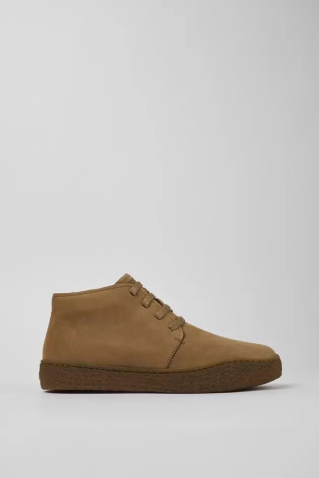 Online Camper Bruine Nubuck Desert Boot Voor Heren