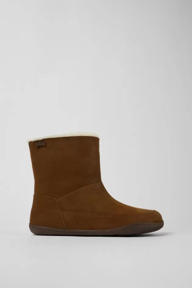 Shop Camper Bruine Nubuck Enkellaarzen Voor Dames