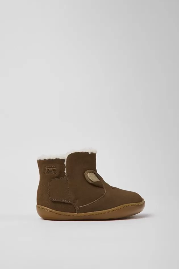 New Camper Bruine Nubuck Kinderlaarzen