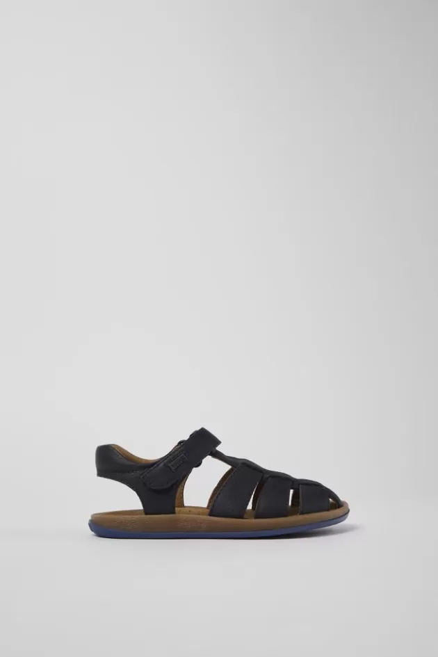 Cheap Camper Donkerblauwe Leren Kindersandalen