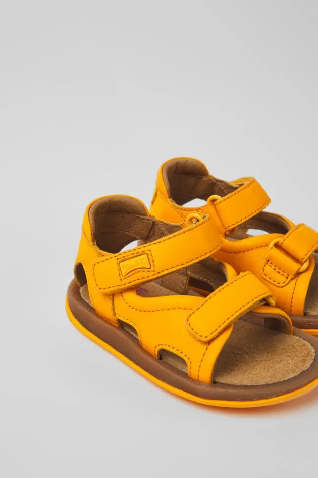 Best Camper Gele Leren Kindersandalen