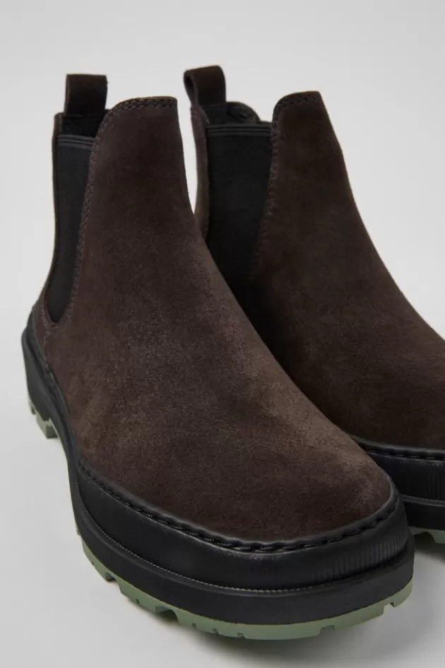 Sale Camper Grijze Nubuck Enkellaarzen Voor Dames