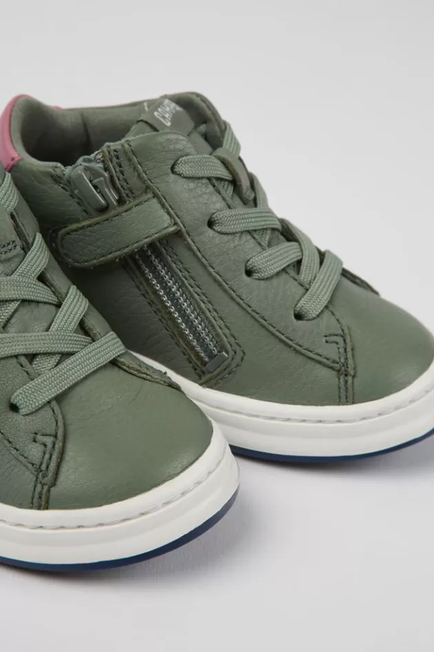 Discount Camper Groene Leren Kindersneakers