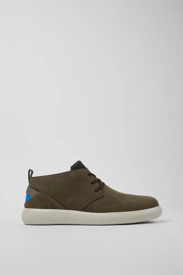 Best Sale Camper Groene Nubuck Herensneakers