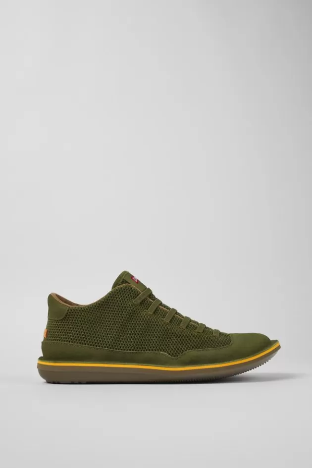 Best Sale Camper Groene Textiel/Nubuck Basketbalbootie Voor Heren