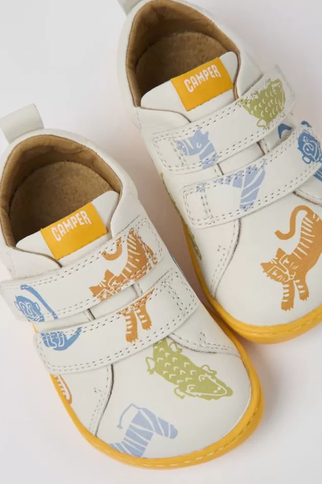 New Camper Meerkleurige Leren Kinderschoenen