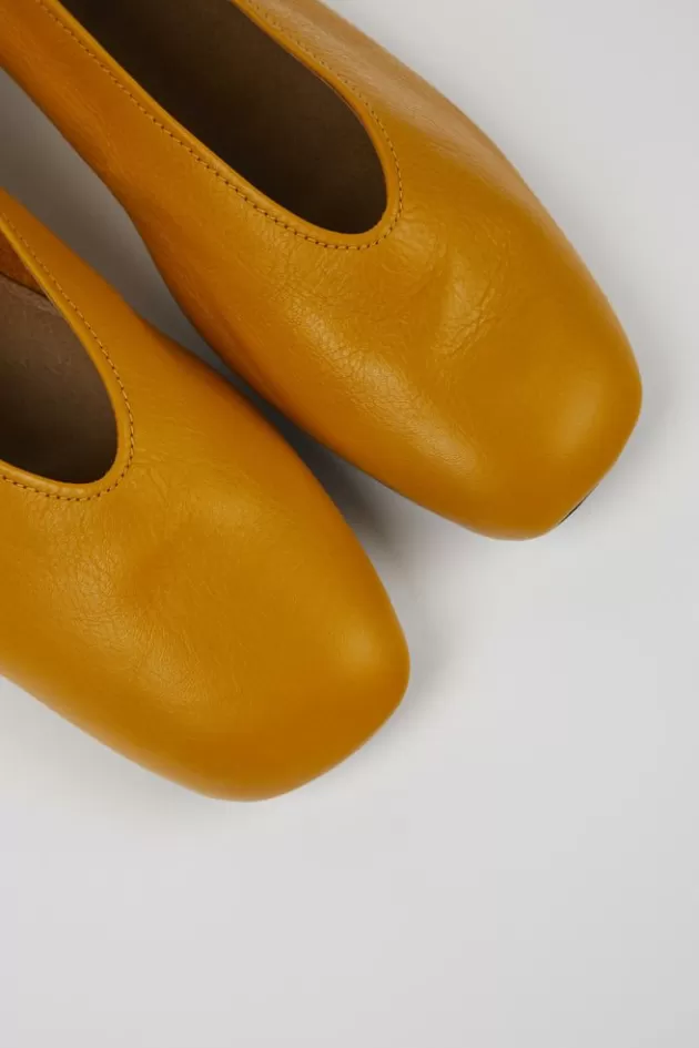 Cheap Camper Oranje Leren Damesballerina