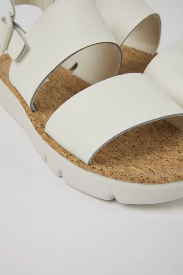 Cheap Camper Witte Leren Damessandalen