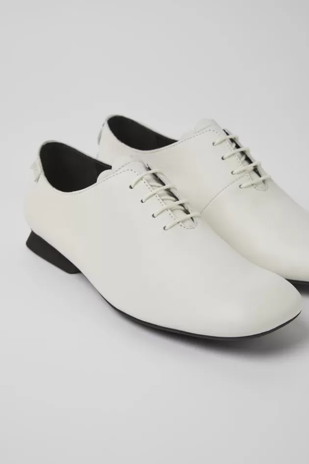 Online Camper Witte Leren Damesschoenen